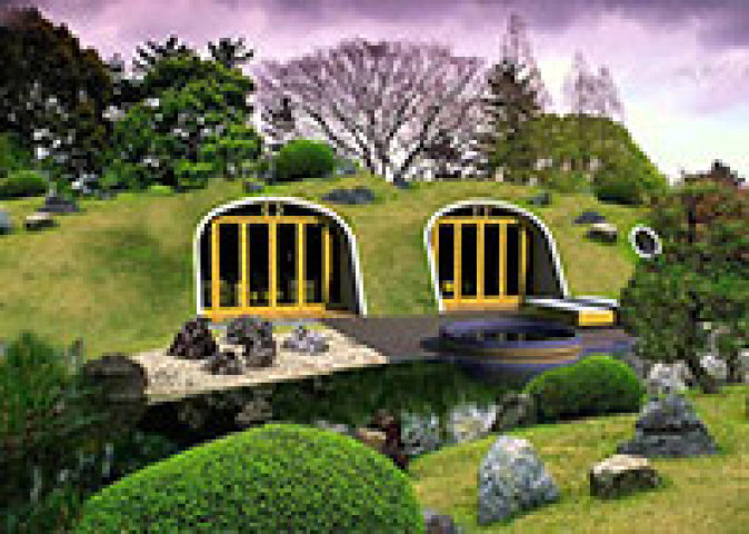 A plastic Hobbit hole